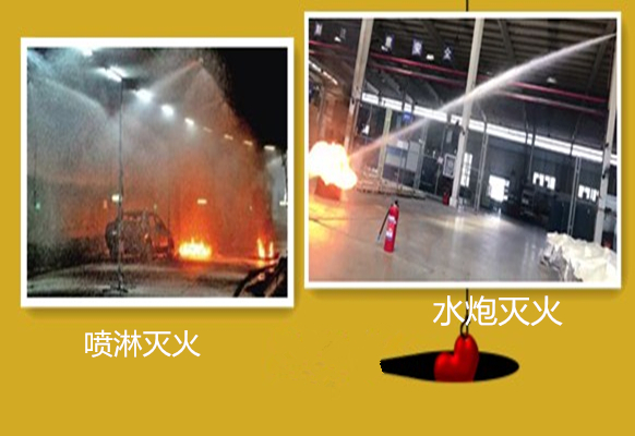 大空间智能喷头和水炮工作 大空间智能喷头和水炮工作